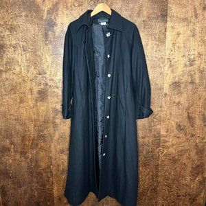 Black Harve Benard Long Coat Size 16